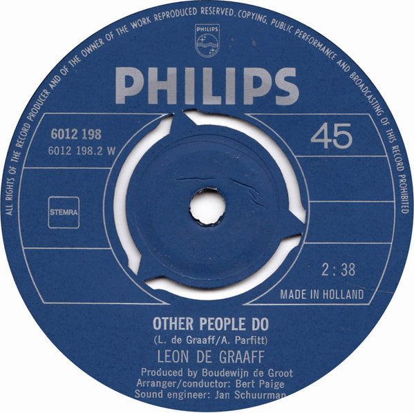 Leon de Graaff : Simple Mind / Other People Do (7",45 RPM,Single)