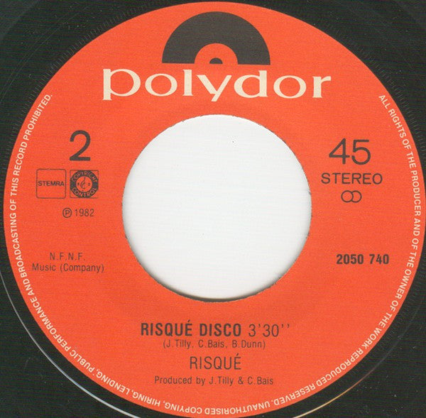 Risqué (2) : The Girls Are Back In Town (7",45 RPM,Single,Stereo)