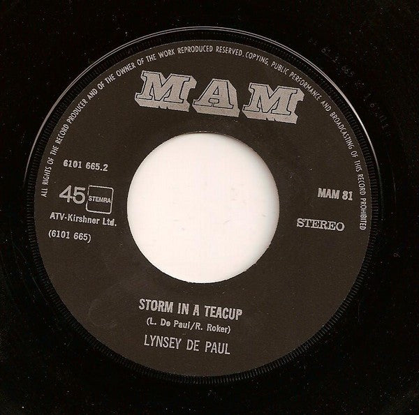 Lynsey De Paul : Sugar Me (7",Single,45 RPM)