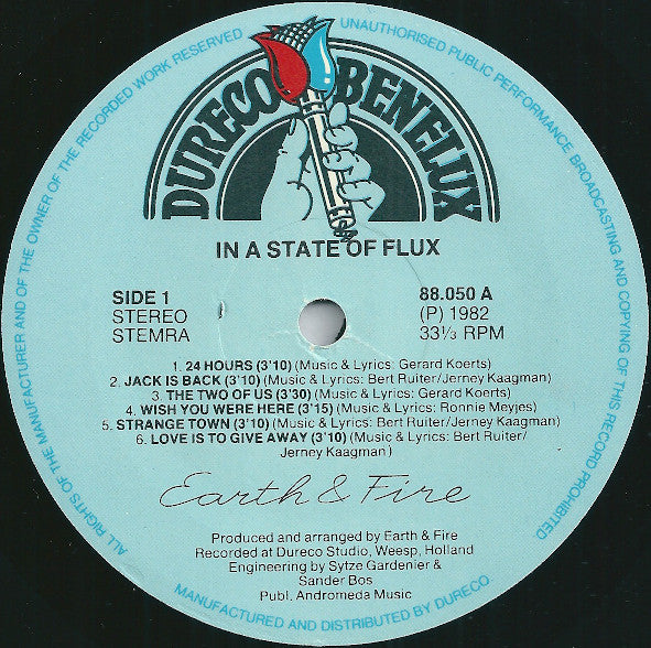 Earth And Fire : In A State Of Flux (LP,Album,Stereo)