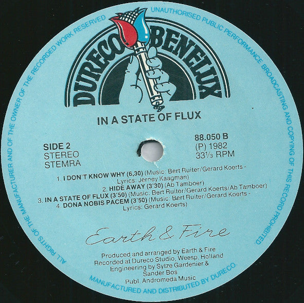 Earth And Fire : In A State Of Flux (LP,Album,Stereo)