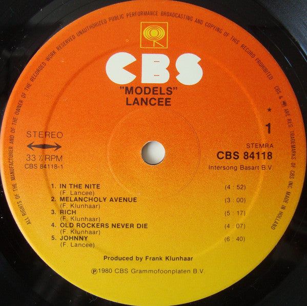 Lancee : Models (LP,Album)