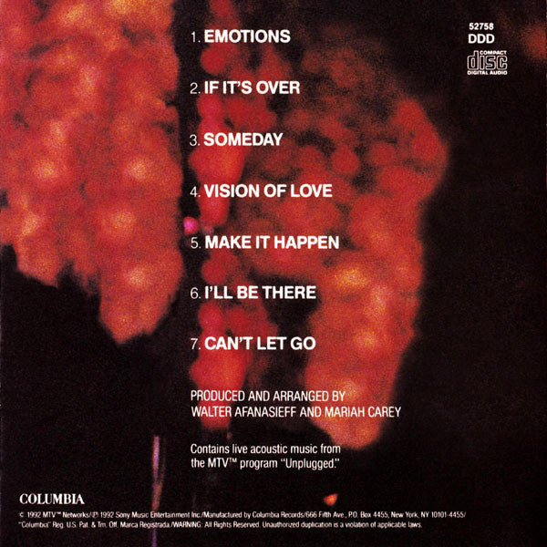 Mariah Carey : MTV Unplugged EP (EP)