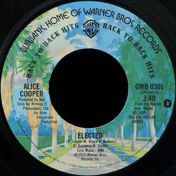 Alice Cooper : School's Out / Elected (7",45 RPM,Single,Stereo)