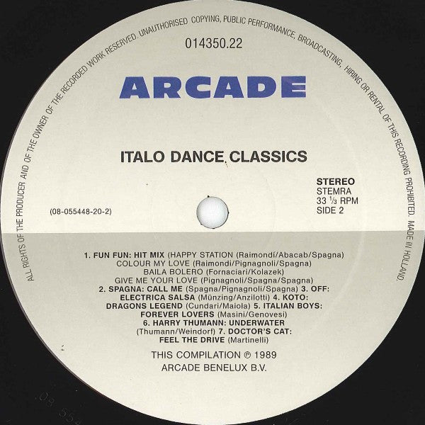 Various : Italo Dance Classics (LP,Compilation)