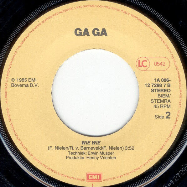 Ga Ga (2) : Zwartwit (7",Single,45 RPM)