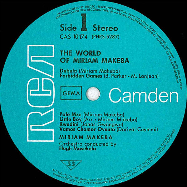 Miriam Makeba : The World Of Miriam Makeba (LP,Album,Reissue,Stereo)