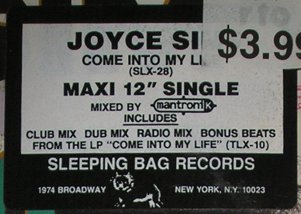 Joyce Sims : Come Into My Life (12",33 ⅓ RPM,Maxi-Single)