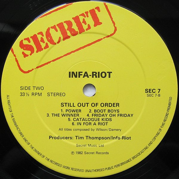 Infa-Riot* : Still Out Of Order (LP, Album)