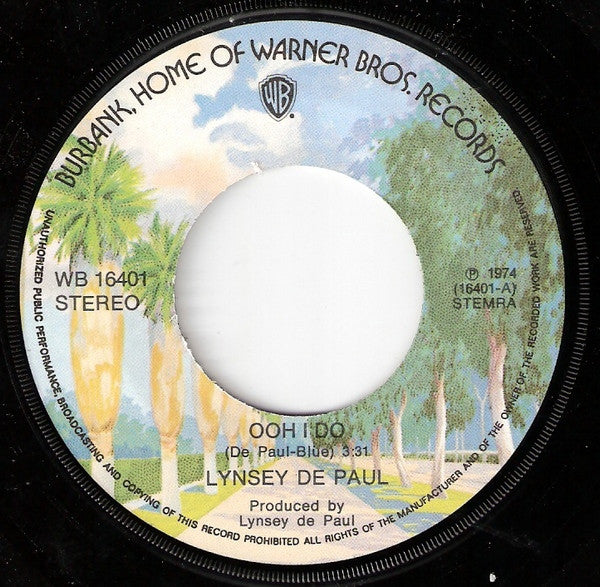 Lynsey De Paul : Ooh I Do (7",Single,45 RPM)