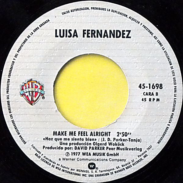 Luisa Fernandez : Lay Love On You (7",45 RPM,Single)