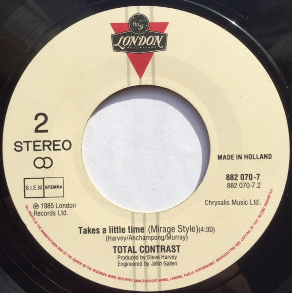 Total Contrast : Takes A Little Time (7",Single)