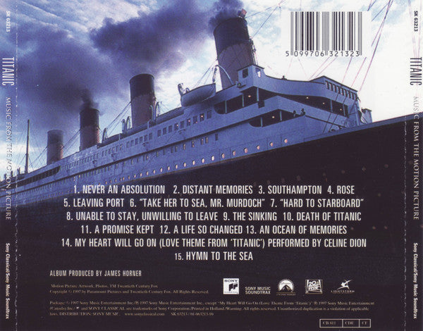 James Horner : Titanic (Music From The Motion Picture) (Album,Reissue)