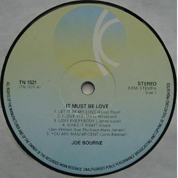 Joe Bourne : It Must Be Love (LP,Album,Stereo)