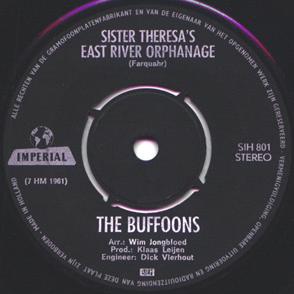 Buffoons, The : Sister Theresa / Sunday Will Never Be The Same (7",45 RPM,Single,Stereo)