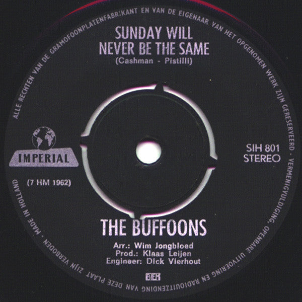 Buffoons, The : Sister Theresa / Sunday Will Never Be The Same (7",45 RPM,Single,Stereo)