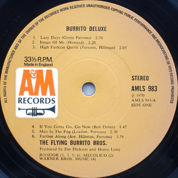 Flying Burrito Bros, The : Burrito Deluxe (LP,Album)