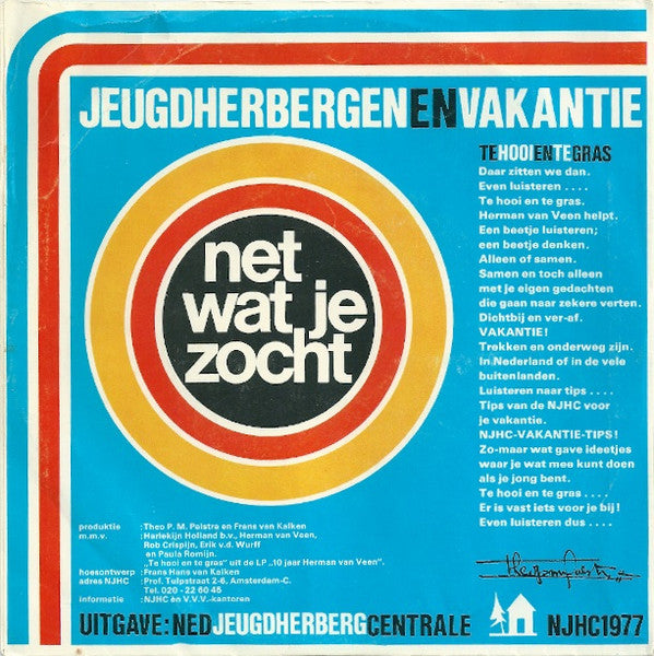 Herman van Veen : Te Hooi En Te Gras (7",Single)