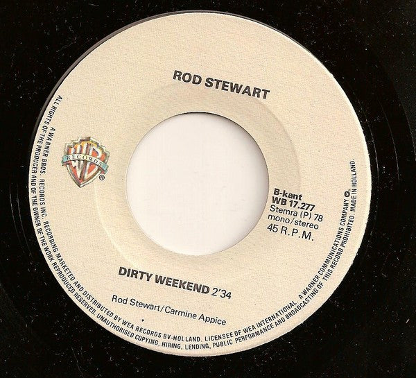 Rod Stewart : Da Ya Think I'm Sexy? (7",45 RPM,Single)