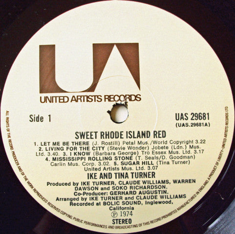 Ike And Tina Turner* : Sweet Rhode Island Red (LP, Album)
