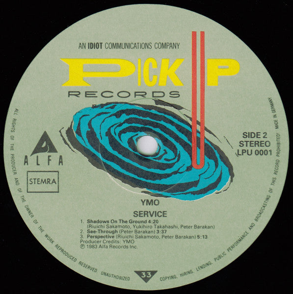 Yellow Magic Orchestra : Service (LP,Album)