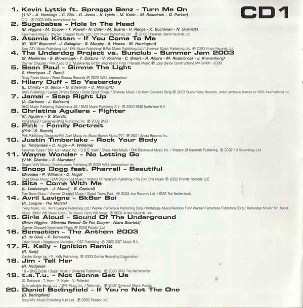 Various : Yorin FM - Hitzone - Best Of 2003 (Compilation)