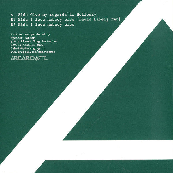 Spencer Parker : Give My Regards To Holloway (12")