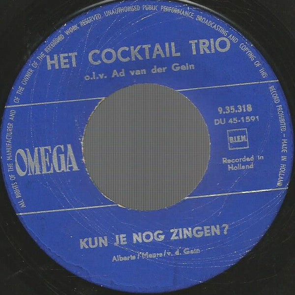 Cocktail Trio : Batje Vier (De Uitvinder Van Het Bier) (7",Single)