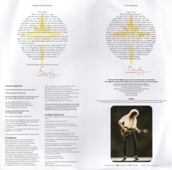 Brian May : Back To The Light (LP,Album,Reissue,Remastered)