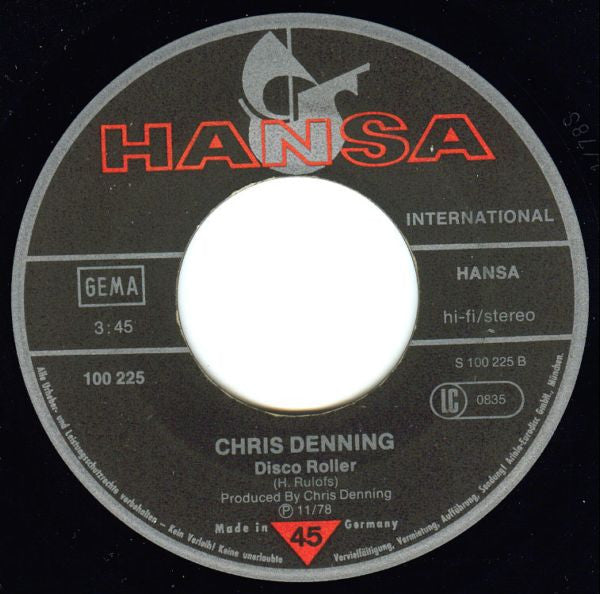 Chris Denning : Jamaica Farewell (7",45 RPM,Single,Stereo)