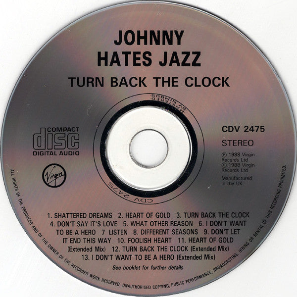 Johnny Hates Jazz : Turn Back The Clock (Album)