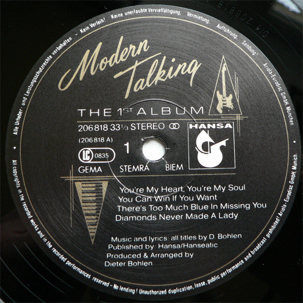 Modern Talking : The 1st Album (LP,Album,Stereo)