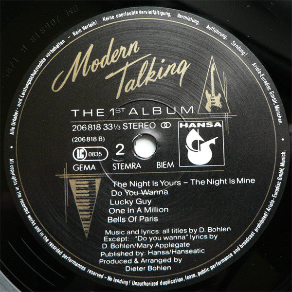 Modern Talking : The 1st Album (LP,Album,Stereo)