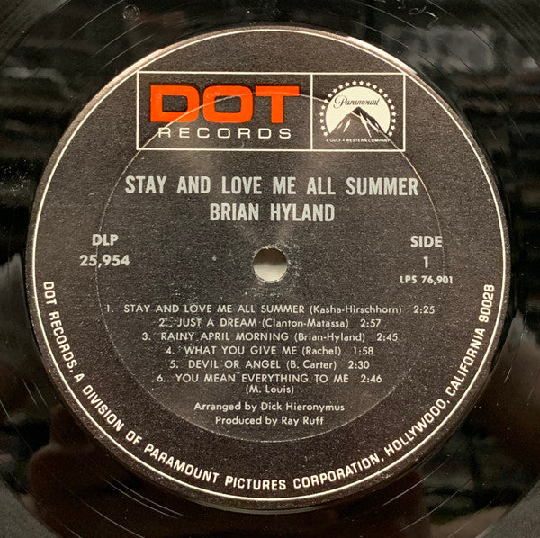 Brian Hyland : Stay And Love Me All Summer (LP,Album)