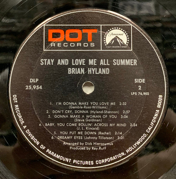 Brian Hyland : Stay And Love Me All Summer (LP,Album)