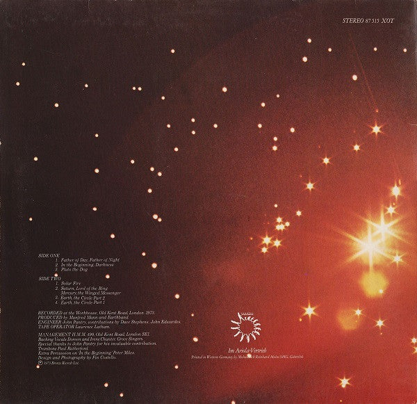 Manfred Mann's Earth Band : Solar Fire (LP,Album,Reissue,Stereo)