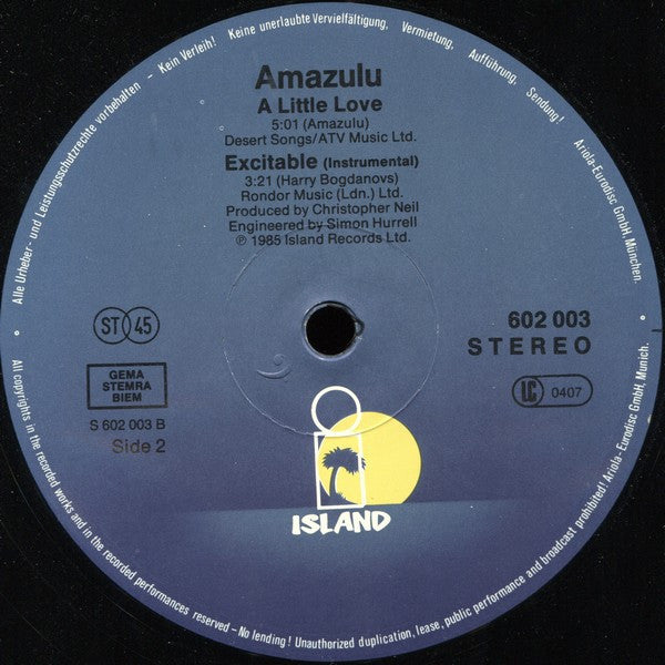 Amazulu : Excitable (12",45 RPM,Maxi-Single)