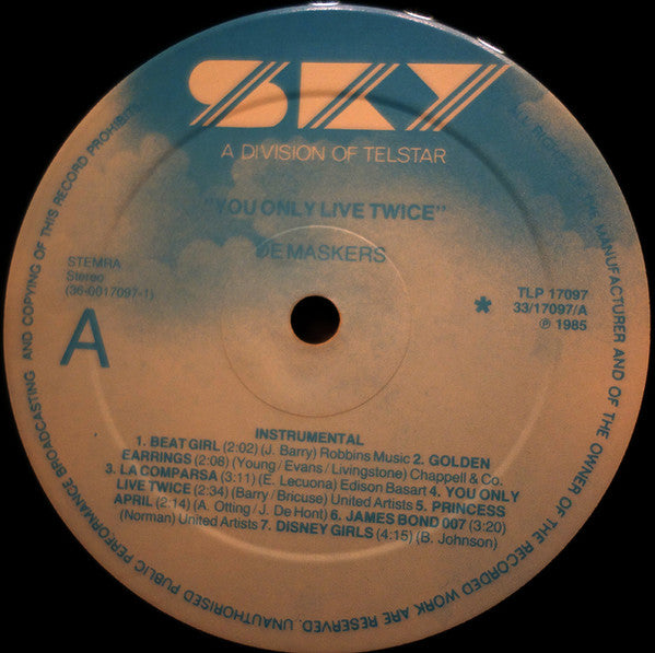 De Maskers : You Only Live Twice (LP,Album)