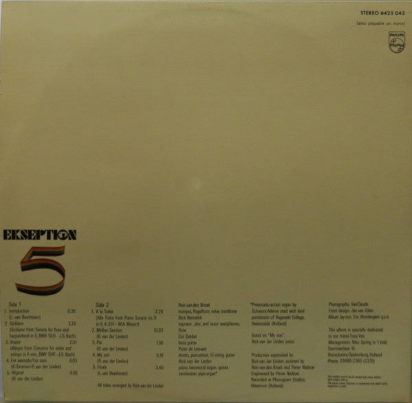 Ekseption : 5 (LP,Album,Stereo)
