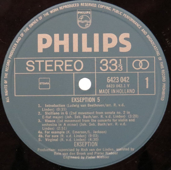 Ekseption : 5 (LP,Album,Stereo)