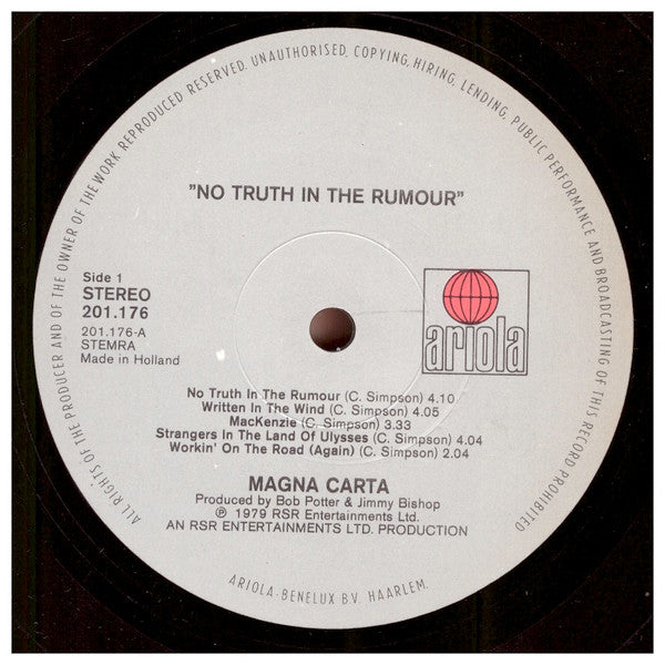 Magna Carta : No Truth In The Rumour (LP,Album)