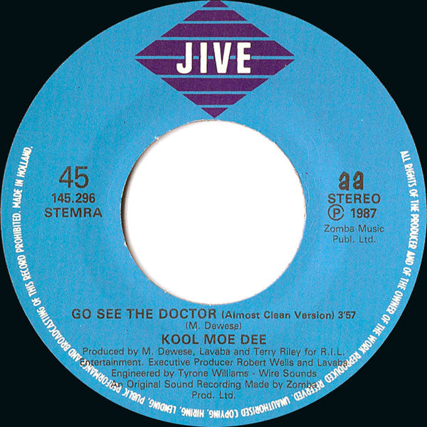 Kool Moe Dee : Go See The Doctor (7",Single)