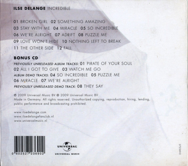 Ilse DeLange : Incredible (Platinum Edition) (Album,Reissue)