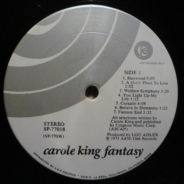 Carole King : Fantasy (LP,Album)