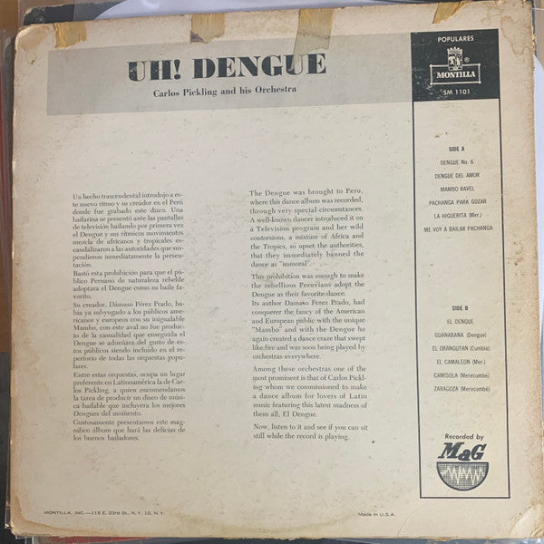 Carlos Pickling Y Orquesta : Uh! Dengue (LP,Album)