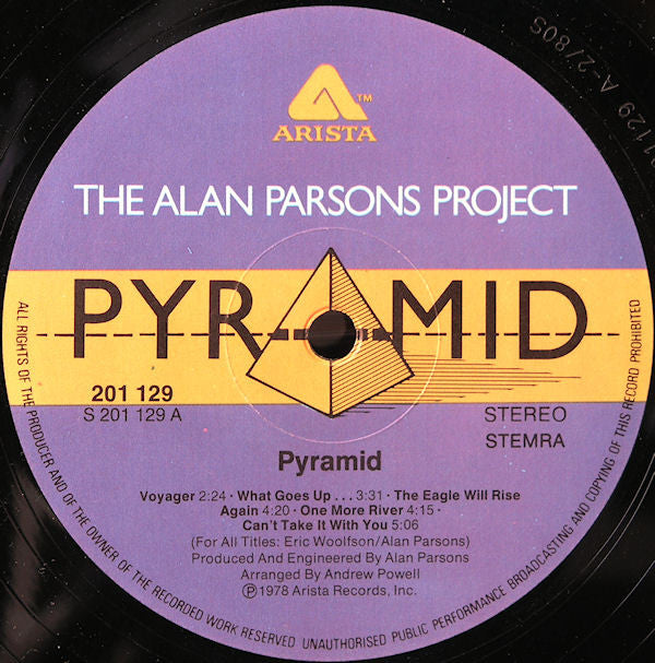 The Alan Parsons Project : Pyramid (LP, Album, RE, Gat)