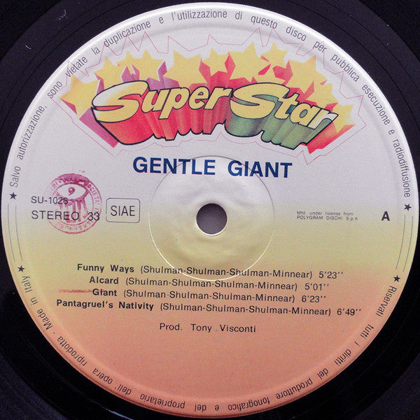 Gentle Giant : Gentle Giant (LP,Compilation,Stereo)