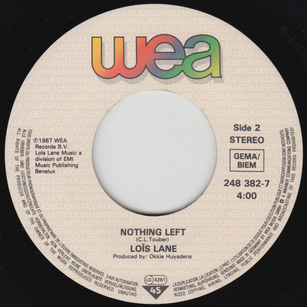 Loïs Lane : Break It Up! (7",45 RPM,Single)