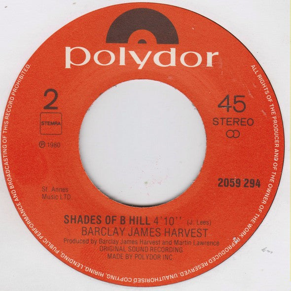 Barclay James Harvest : Life Is For Living (7",45 RPM,Single)