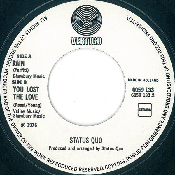 Status Quo : Rain (7",Single,45 RPM)